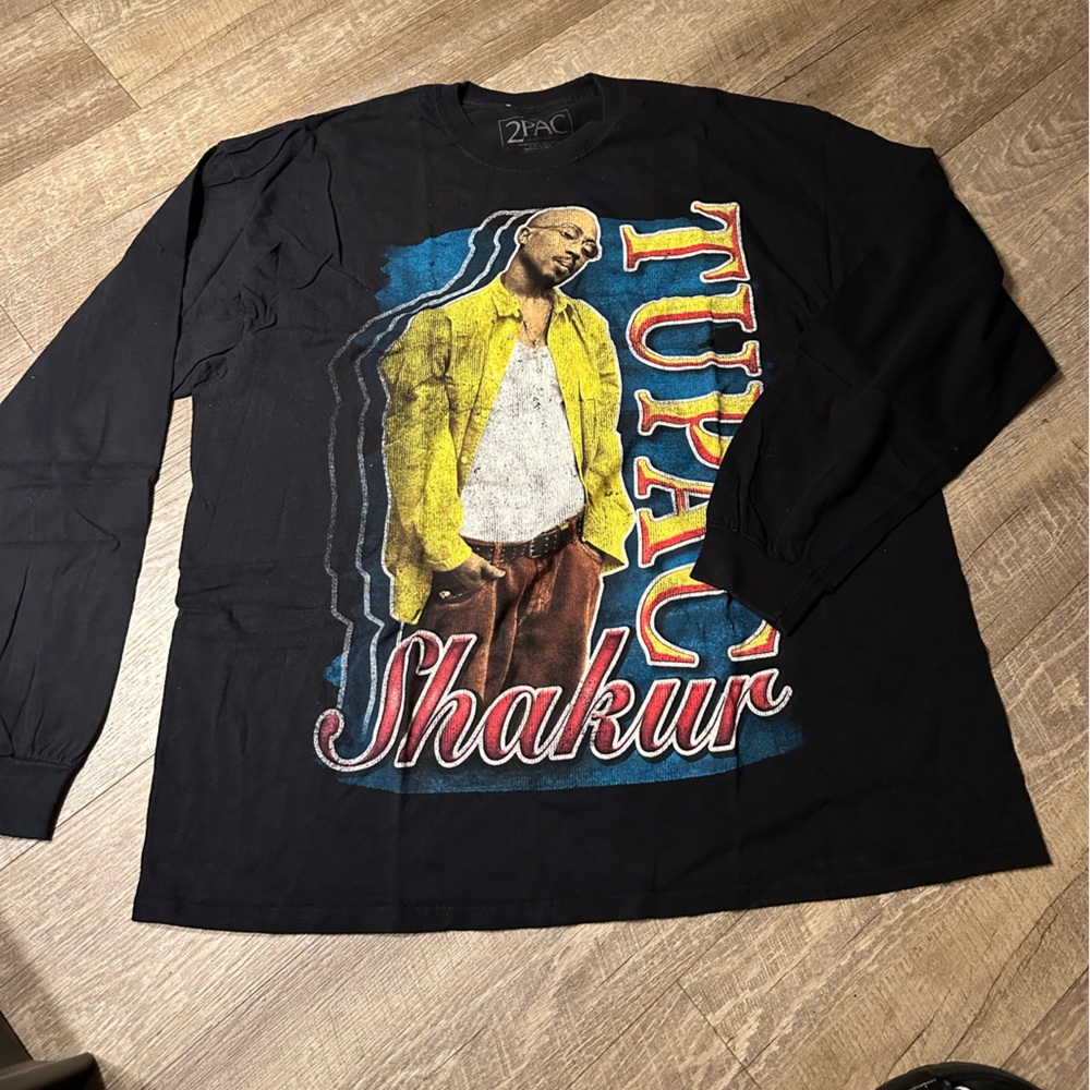 Tupac Shakur Long Sleeve Tee Black